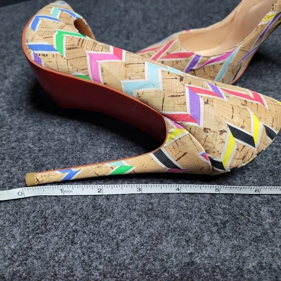 Unbranded Colorful Geo Print High Heels Size 39 US 8.5 - Picture 10 of 10